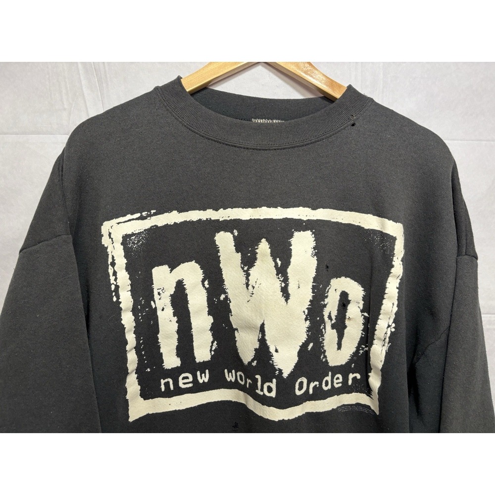 NWO Crewneck Sweatshirt Tultex Vintage New World Order WCW WWF WWE Classic Black